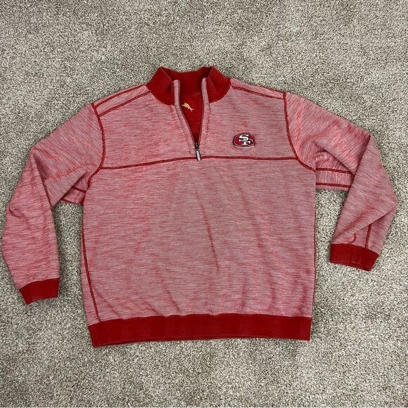Tommy Bahama San Francisco 49ers reversible quarter zip pull over XL - Picture 1 of 4